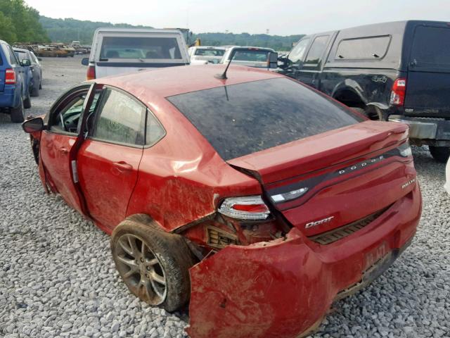 1C3CDFBA8DD317361 - 2013 DODGE DART SXT RED photo 3