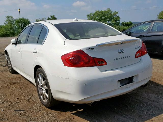 JN1CV6ARXCM971408 - 2012 INFINITI G37 WHITE photo 3