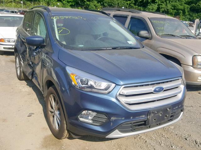 1FMCU9HD7JUB26861 - 2018 FORD ESCAPE SEL BLUE photo 1