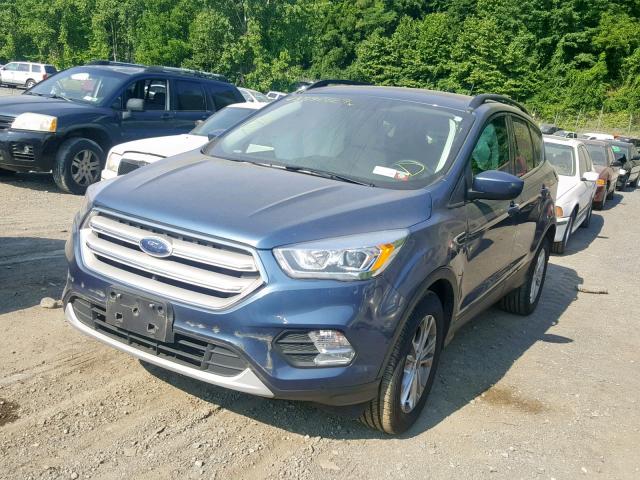 1FMCU9HD7JUB26861 - 2018 FORD ESCAPE SEL BLUE photo 2