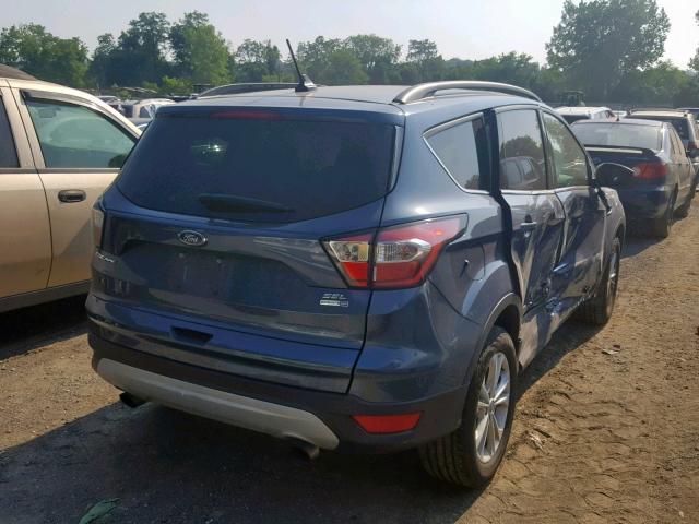 1FMCU9HD7JUB26861 - 2018 FORD ESCAPE SEL BLUE photo 4