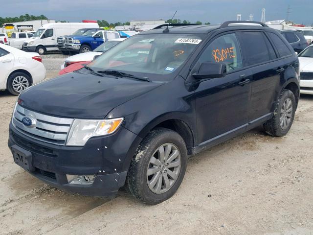 2FMDK38C88BA36746 - 2008 FORD EDGE SEL BLACK photo 2