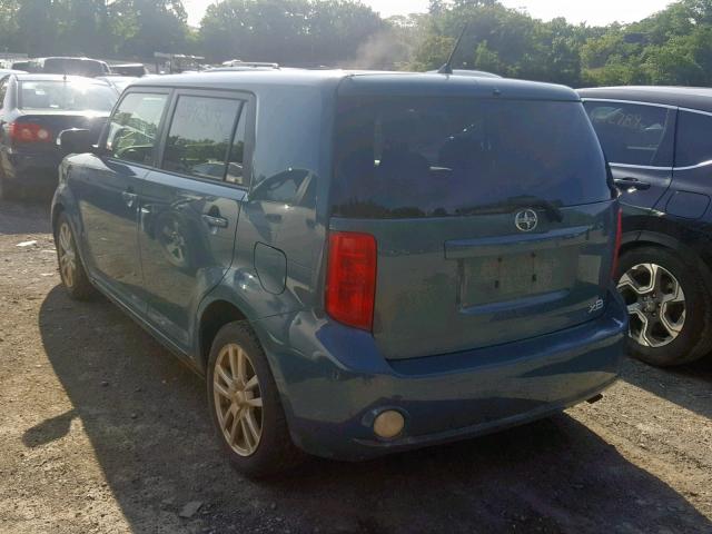 JTLKE50E281055577 - 2008 SCION XB TEAL photo 3