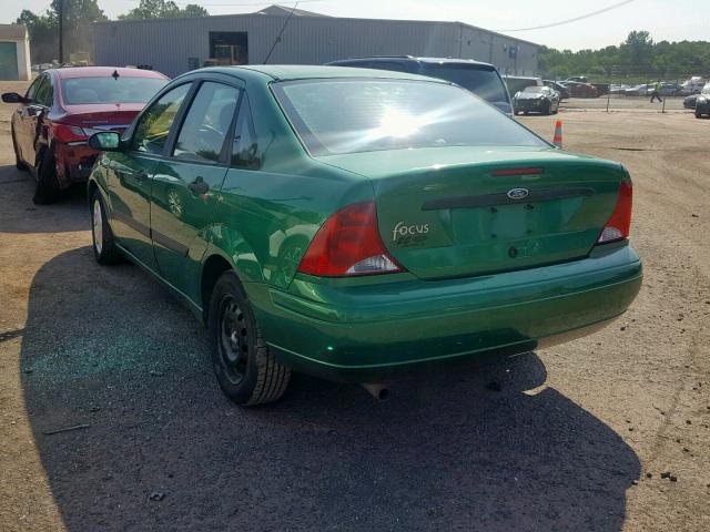 1FAFP33PX2W361404 - 2002 FORD FOCUS LX GREEN photo 3