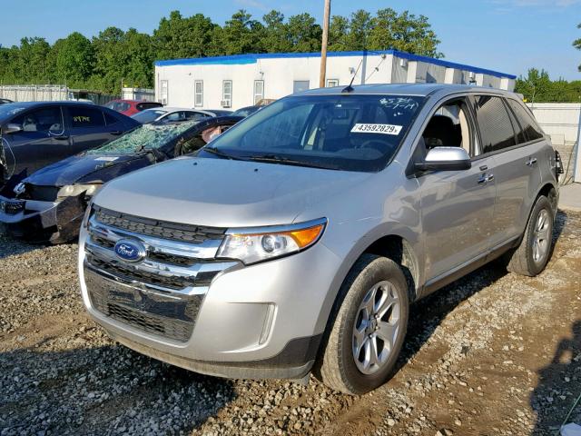 2FMDK3JC1BBB08534 - 2011 FORD EDGE SEL SILVER photo 2