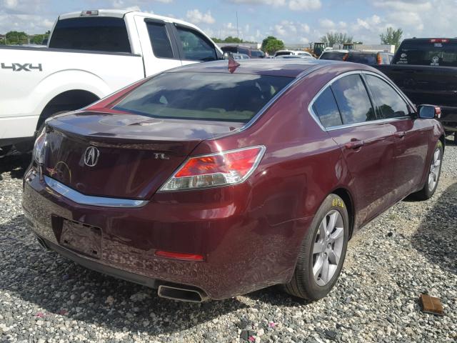 19UUA8F50DA007113 - 2013 ACURA TL TECH BURGUNDY photo 4