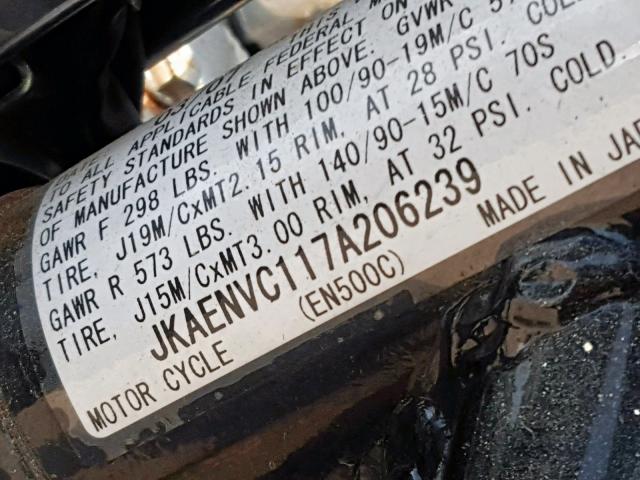 JKAENVC117A206239 - 2007 KAWASAKI EN500 C BLACK photo 10