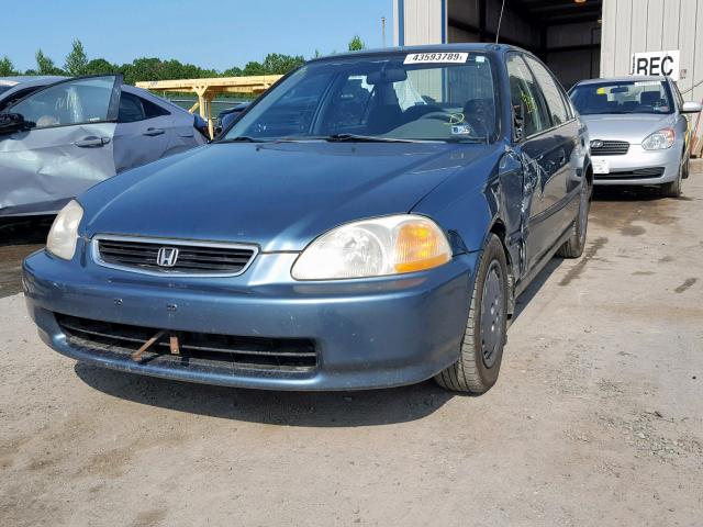 JHMEJ6621VS030360 - 1997 HONDA CIVIC DX BLUE photo 2