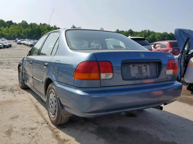 JHMEJ6621VS030360 - 1997 HONDA CIVIC DX BLUE photo 3