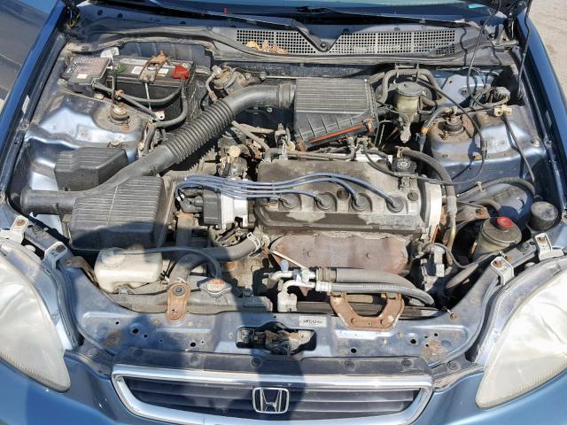 JHMEJ6621VS030360 - 1997 HONDA CIVIC DX BLUE photo 7