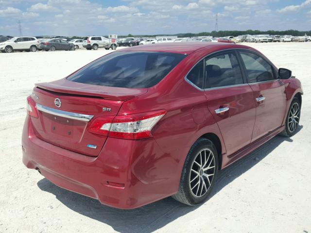 3N1AB7AP2DL747484 - 2013 NISSAN SENTRA SR MAROON photo 4