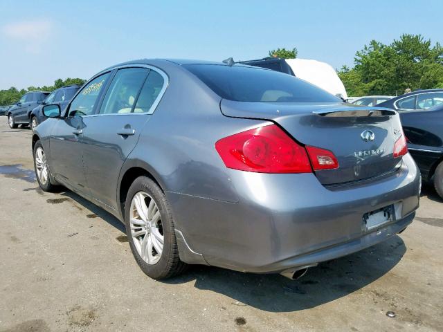 JN1DV6AR8BM653418 - 2011 INFINITI G25 GRAY photo 3