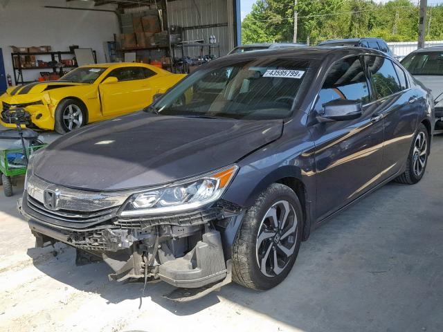 1HGCR3F81GA015890 - 2016 HONDA ACCORD EXL GRAY photo 2