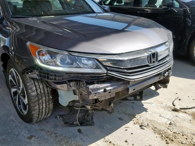 1HGCR3F81GA015890 - 2016 HONDA ACCORD EXL GRAY photo 9