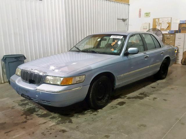 2MEFM74W4XX706422 - 1999 MERCURY GRAND MARQ BLUE photo 2