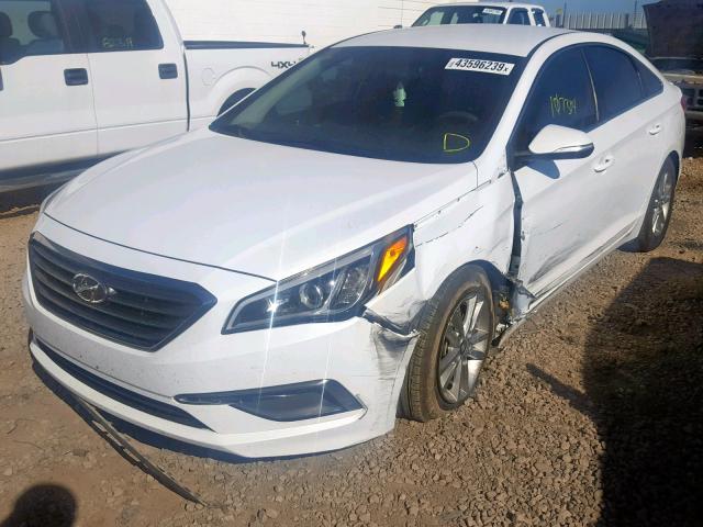 5NPE24AA9FH121054 - 2015 HYUNDAI SONATA ECO WHITE photo 2