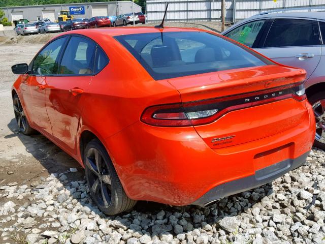 1C3CDFBBXGD636998 - 2016 DODGE DART SXT ORANGE photo 3