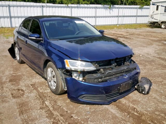 3VW2K7AJ3EM395991 - 2014 VOLKSWAGEN JETTA BASE BLUE photo 1