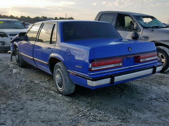 1G4HP54C9MH457389 - 1991 BUICK LESABRE CU BLUE photo 3