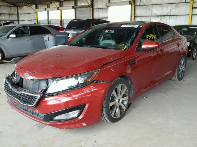 KNAGR4A60B5127087 - 2011 KIA OPTIMA SX RED photo 2