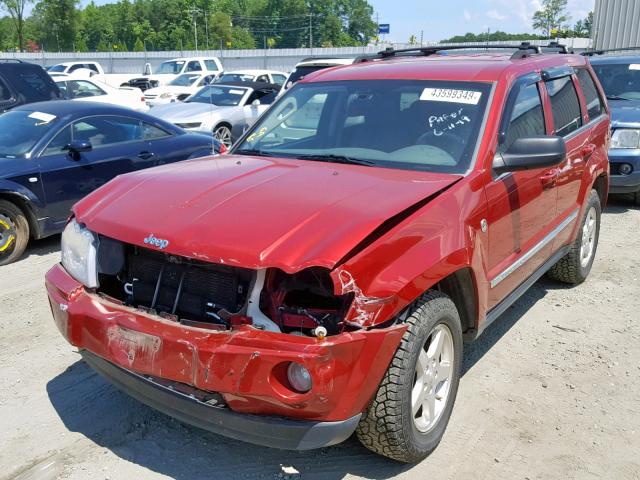 1J4HR58N06C208242 - 2006 JEEP GRAND CHER RED photo 2