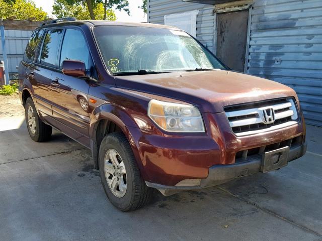 5FNYF18228B003878 - 2008 HONDA PILOT VP BURGUNDY photo 1