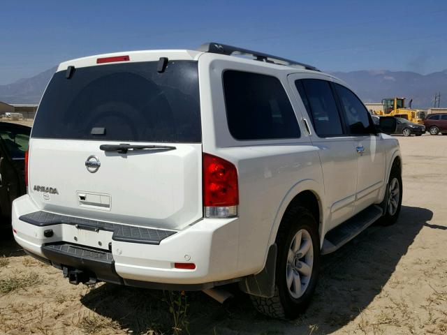 5N1AA0NC6DN603835 - 2013 NISSAN ARMADA SV WHITE photo 4