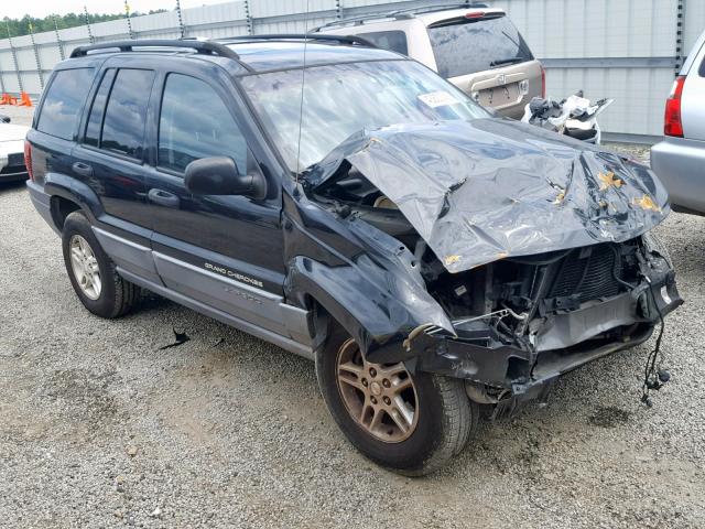 1J4GX48S12C314422 - 2002 JEEP GRAND CHER BLACK photo 1