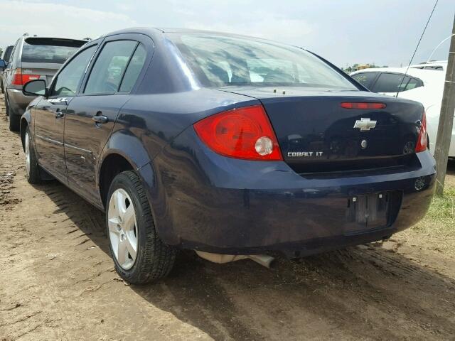 1G1AL58F687313633 - 2008 CHEVROLET COBALT LT BLUE photo 3