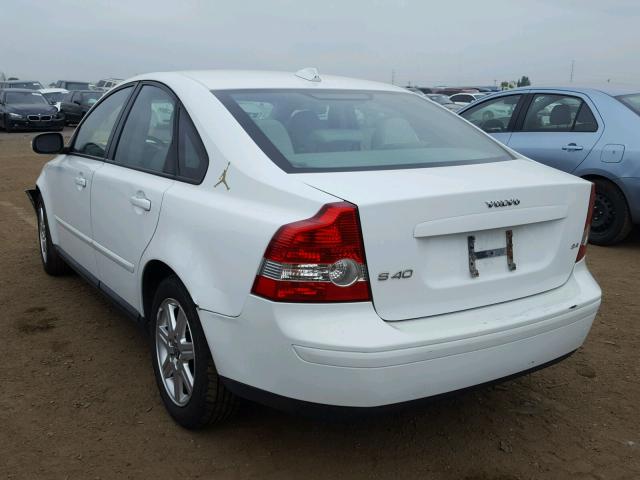 YV1MS390X72308608 - 2007 VOLVO S40 2.4I WHITE photo 3