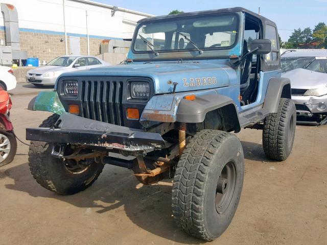 2BCCZ8140JB509090 - 1988 JEEP WRANGLER L BLUE photo 2