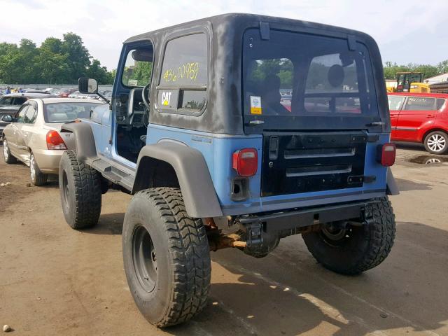 2BCCZ8140JB509090 - 1988 JEEP WRANGLER L BLUE photo 3