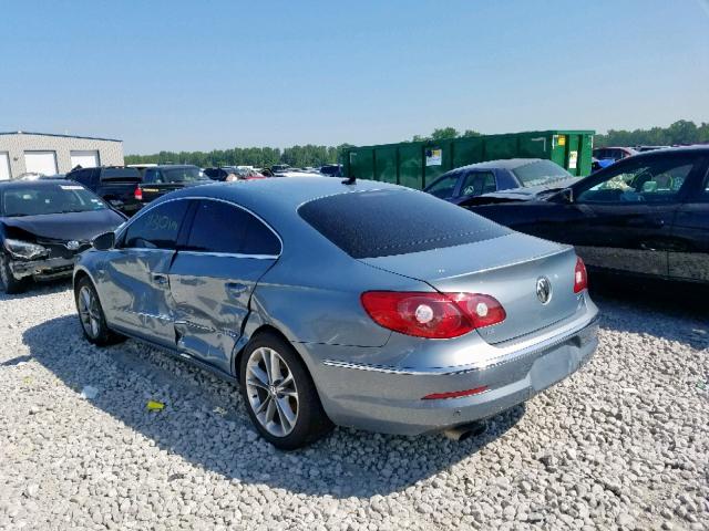 WVWHN7AN6AE537547 - 2010 VOLKSWAGEN CC LUXURY BLUE photo 3