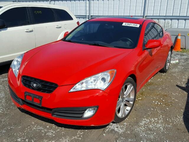 KMHHT6KDXBU058637 - 2011 HYUNDAI GENESIS CO RED photo 2