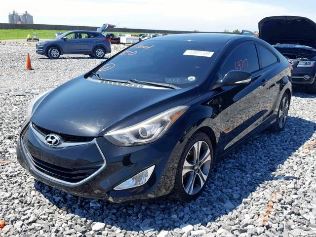 KMHDH6AH6EU026728 - 2014 HYUNDAI ELANTRA CO BLACK photo 2