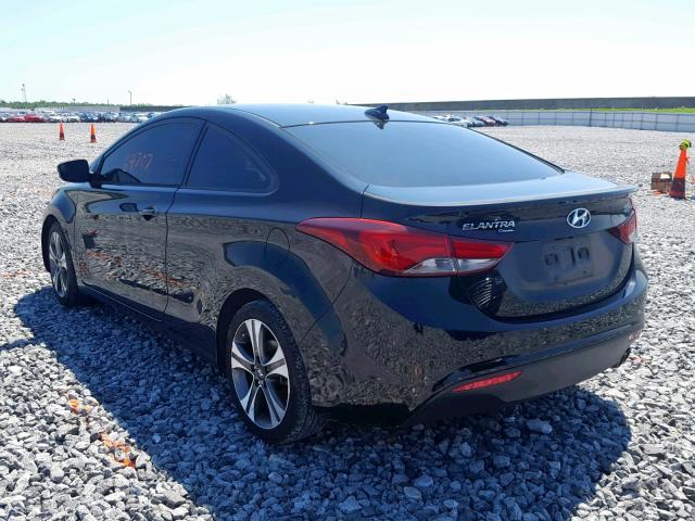 KMHDH6AH6EU026728 - 2014 HYUNDAI ELANTRA CO BLACK photo 3