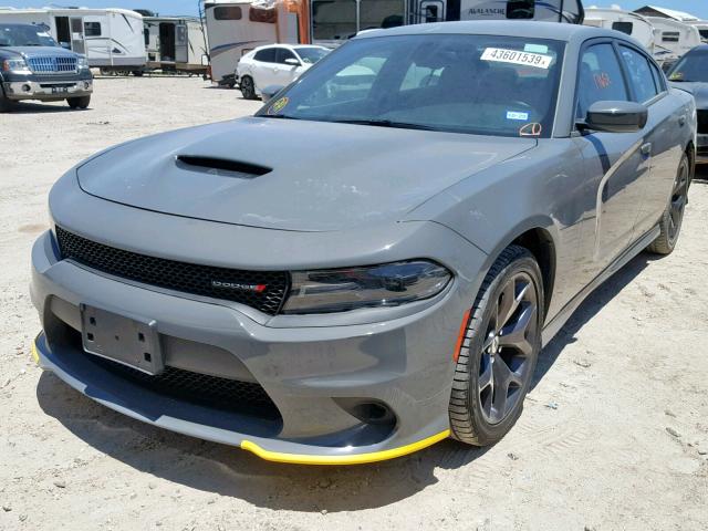 2C3CDXHG8KH512880 - 2019 DODGE CHARGER GT GRAY photo 2
