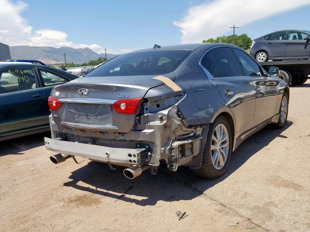 JN1BV7AR3EM702171 - 2014 INFINITI Q50 BASE SILVER photo 4