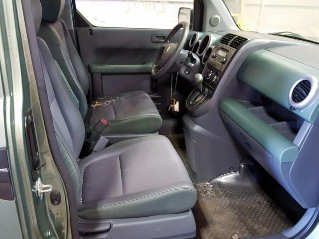 5J6YH28615L024369 - 2005 HONDA ELEMENT EX GREEN photo 5