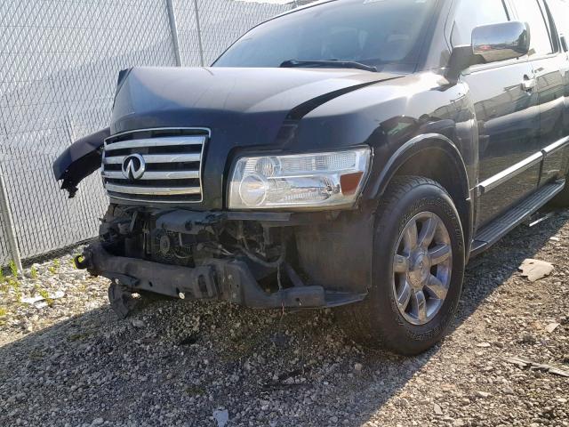 5N3AA08C96N806272 - 2006 INFINITI QX56 BLACK photo 9