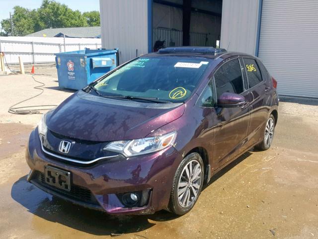 3HGGK5H87FM772700 - 2015 HONDA FIT EX PURPLE photo 2