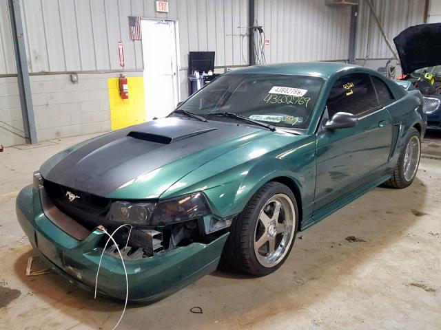 1FAFP42X5YF307752 - 2000 FORD MUSTANG GT GREEN photo 2