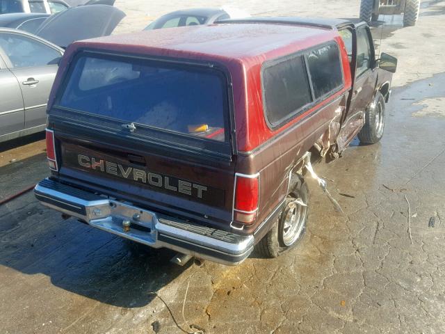 1GCCS14Z6L2152072 - 1990 CHEVROLET S TRUCK S1 BROWN photo 4