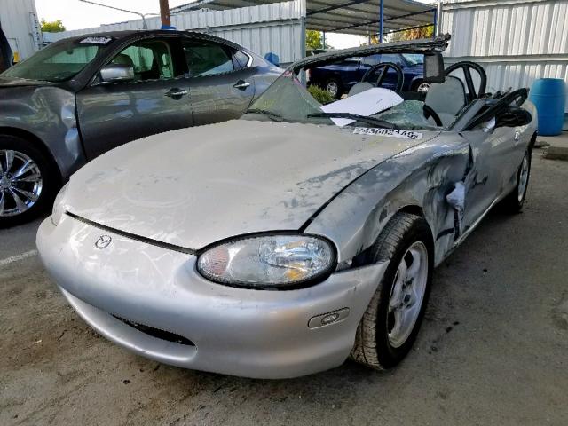 JM1NB3530X0127295 - 1999 MAZDA MX-5 MIATA SILVER photo 2