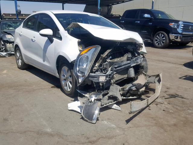 KNADN4A34G6626724 - 2016 KIA RIO EX WHITE photo 1