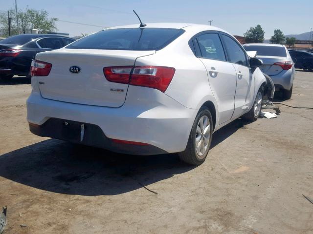 KNADN4A34G6626724 - 2016 KIA RIO EX WHITE photo 4