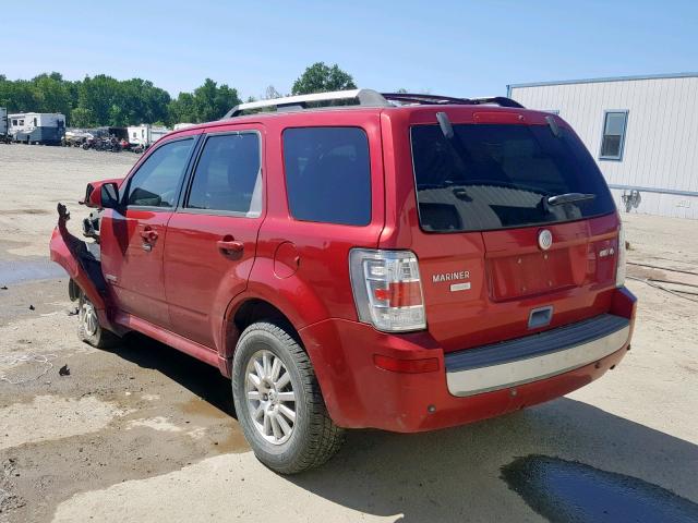 4M2CU97178KJ36768 - 2008 MERCURY MARINER PR RED photo 3