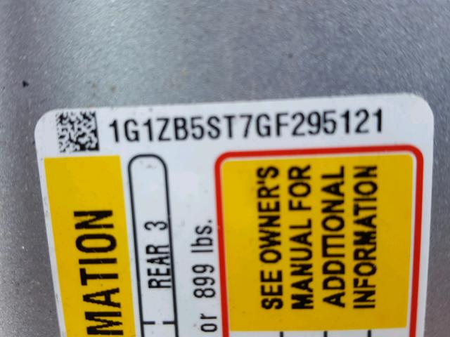 1G1ZB5ST7GF295121 - 2016 CHEVROLET MALIBU LS SILVER photo 10