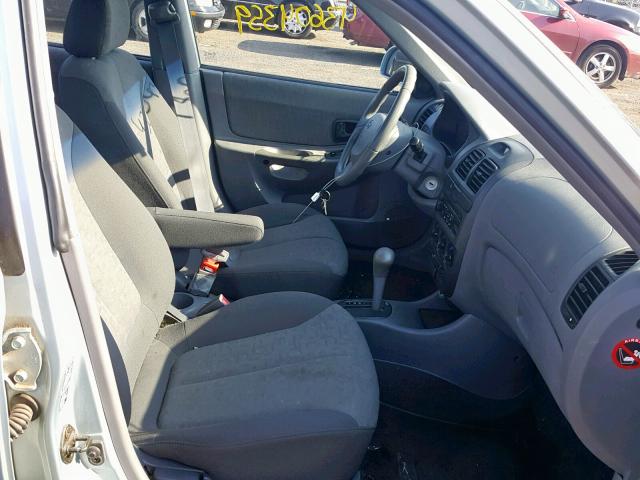 KMHCG45C13U473837 - 2003 HYUNDAI ACCENT GL SILVER photo 5