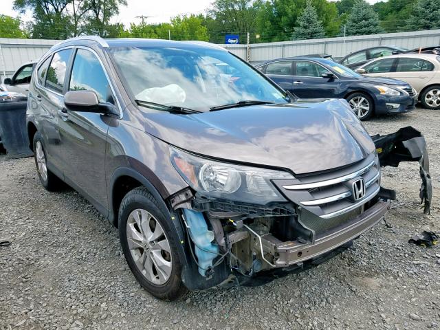 2HKRM4H7XEH687826 - 2014 HONDA CR-V EXL GRAY photo 1